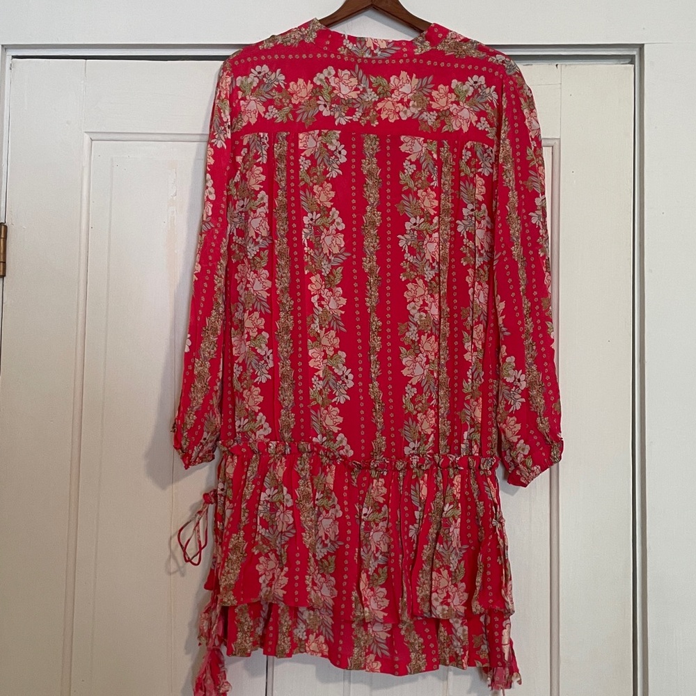New Taj by Sabrina Camilla Floral Longsleeve Mini Dress size Small - Picture 9 of 12